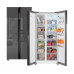 Отдельностоящий холодильник с инвертором Weissgauff WSBS 500 Inverter NoFrost Bru Steel Glass