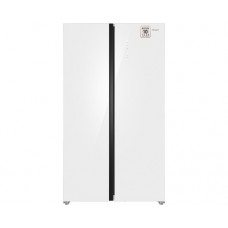 Отдельностоящий холодильник с инвертором Weissgauff WSBS 1036 Inverter NoFrost Premium White Glass