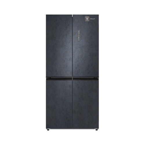 Отдельностоящий холодильник с инвертором Weissgauff WCD 450 Rock Glass NoFrost Inverter