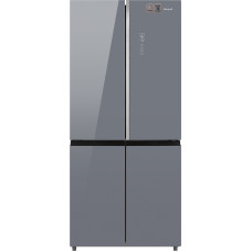 Отдельностоящий холодильник с инвертором Weissgauff WCD 590 Nofrost Inverter Premium EcoFresh Dark Grey Glass