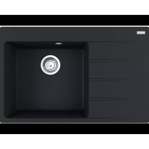 Мойка Centro CNG 611/211-78 TL Fragranite с крылом, цвет Черный матовый, чаша слева