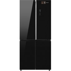 Отдельностоящий холодильник с инвертором Weissgauff WCD 590 Nofrost Inverter Premium EcoFresh Black Glass