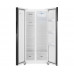 Отдельностоящий холодильник с инвертором Weissgauff WSBS 500 Inverter NoFrost White Rock Glass