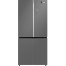 Отдельностоящий холодильник с инвертором Weissgauff WCD 590 NoFrost Inverter Premium Ecofresh Bru Steel Glass