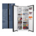 Отдельностоящий холодильник с инвертором Weissgauff WSBS 600 NoFrost Inverter Blue Glass