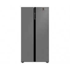Отдельностоящий холодильник с инвертором Weissgauff WSBS 600 NoFrost Inverter Bru Steel Glass