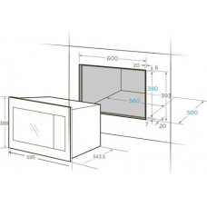 Встраиваемая микроволновая печь Midea MI10250GBX