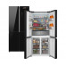 Отдельностоящий холодильник с инвертором Weissgauff WCD 590 Nofrost Inverter Premium EcoFresh Black Glass