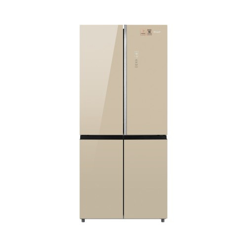 Отдельностоящий холодильник с инвертором Weissgauff WCD 590 Nofrost Inverter Premium EcoFresh Gold Glass