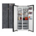 Отдельностоящий холодильник с инвертором Weissgauff WSBS 590 NoFrost Inverter Premium Rock Glass