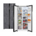 Отдельностоящий холодильник с инвертором Weissgauff WSBS 500 Inverter NoFrost Rock Glass