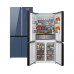 Отдельностоящий холодильник с инвертором Weissgauff WCD 590 Nofrost Inverter Premium EcoFresh Blue Glass