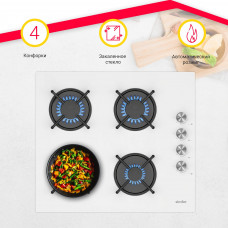 Встраиваемая варочная панель газовая Simfer H60K40C111 белый