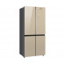 Отдельностоящий холодильник с инвертором Weissgauff WCD 590 Nofrost Inverter Premium EcoFresh Gold Glass