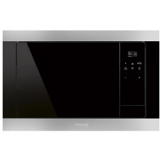 Встраиваемая микроволновая печь Smeg FMI320X черный/серебристый