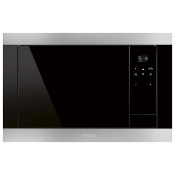 Встраиваемая микроволновая печь Smeg FMI320X черный/серебристый