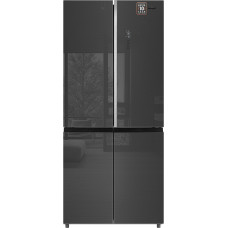 Отдельностоящий холодильник с инвертором Weissgauff WCD 590 NoFrost Inverter Premium EcoFresh Inox Glass