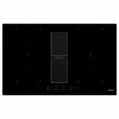 Индукционная варочная панель Korting с интегрированной вытяжкой HIBH 84980 NB