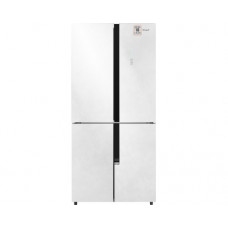 Отдельностоящий холодильник с инвертором Weissgauff WCD 450 White Rock Glass NoFrost Inverter