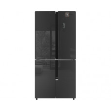 Отдельностоящий холодильник с инвертором Weissgauff WCD 450 Inox Glass NoFrost Inverter