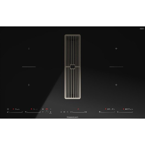 Индукционная варочная панель с вытяжкой Kuppersbusch KMI 8590.0 SR Black Chrome
