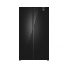 Отдельностоящий холодильник с инвертором Weissgauff WSBS 1036 Inverter NoFrost Premium Black Glass