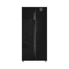 Отдельностоящий холодильник с инвертором Weissgauff WSBS 500 Inverter NoFrost Black Glass
