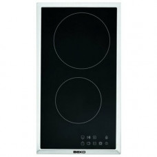 Электрическая варочная панель Beko HDMC 32400 TX, с рамкой, цвет панели черный, цвет рамки металлик