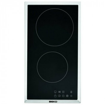 Электрическая варочная панель Beko HDMC 32400 TX, с рамкой, цвет панели черный, цвет рамки металлик