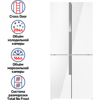 Холодильник MAUNFELD MFF182NFWE, белый
