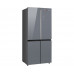 Отдельностоящий холодильник с инвертором Weissgauff WCD 590 Nofrost Inverter Premium EcoFresh Dark Grey Glass