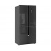 Отдельностоящий холодильник с инвертором Weissgauff WCD 450 Inox Glass NoFrost Inverter