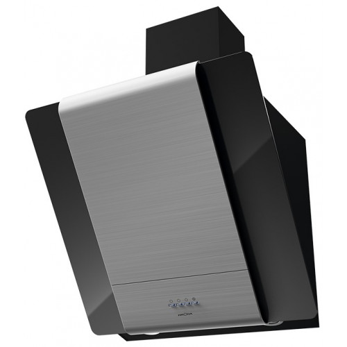 Каминная вытяжка Krona Talli 600 inox/black glass 3P