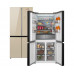 Отдельностоящий холодильник с инвертором Weissgauff WCD 590 Nofrost Inverter Premium EcoFresh Gold Glass