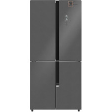Отдельностоящий холодильник с инвертором Weissgauff WCD 450 Bru Steel Glass NoFrost Inverter