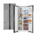Отдельностоящий холодильник с инвертором Weissgauff WSBS 500 Inverter NoFrost Inox Glass