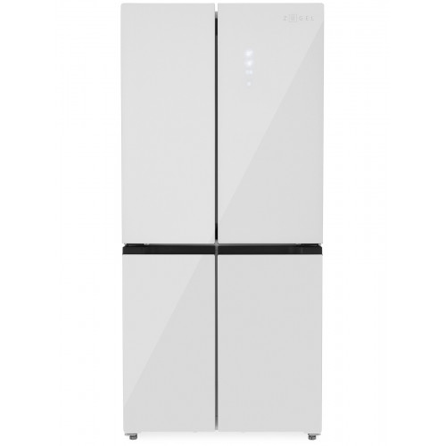 Холодильник Zugel ZRCD430W белое стекло