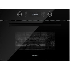 Встраиваемый компактный духовой шкаф с СВЧ Weissgauff OE 449 PDB Black Edition
