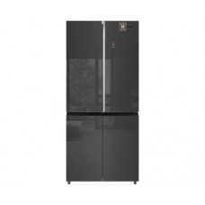 Отдельностоящий холодильник с инвертором Weissgauff WCD 590 NoFrost Inverter Premium EcoFresh Inox Glass