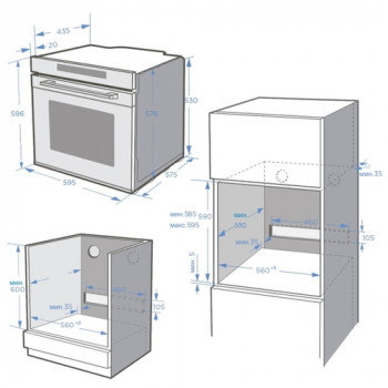 Электрический духовой шкаф Midea MO47001GW, белый