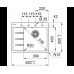Мойка Centro CNG 611/211-62 TL Fragranite с крылом, цвет Черный матовый, чаша слева