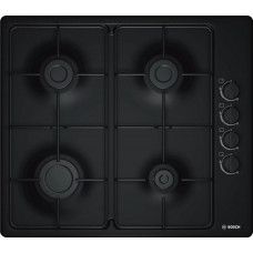 Газовая варочная панель Bosch PBP6C6B82Q на 4 конфорки, шириной 58 см, черный