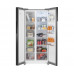 Отдельностоящий холодильник с инвертором Weissgauff WSBS 500 Inverter NoFrost Inox Glass
