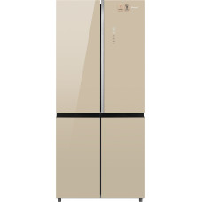 Отдельностоящий холодильник с инвертором Weissgauff WCD 590 Nofrost Inverter Premium EcoFresh Gold Glass