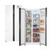 Отдельностоящий холодильник с инвертором Weissgauff WSBS 500 Inverter NoFrost White Glass