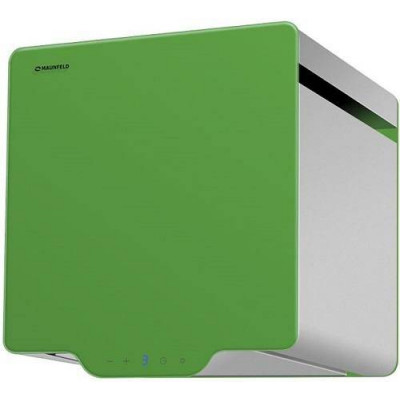 Вытяжка Maunfeld BOX QUADRO 40 нержавейка/зелёное стекло